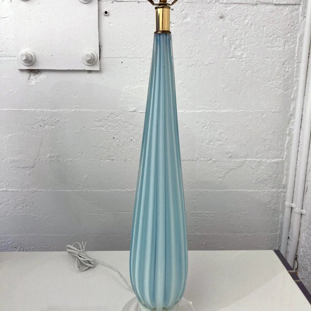 Vintage Italian Murano Glass Table Lamps - a Pair For Sale - Image 4 of 8