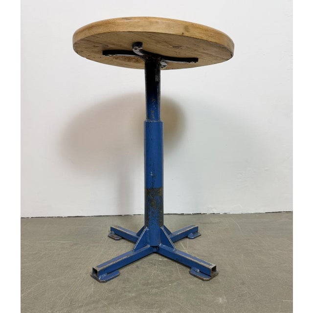 Vintage Industrial Workshop Stool, 1960s For Sale - Image 11 of 13