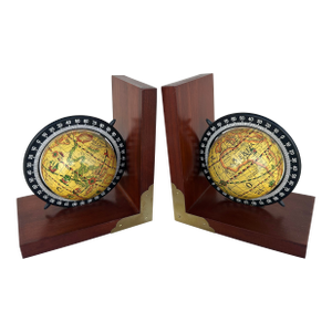 Vintage Olde World Spinning Globe Bookends