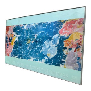 1985 Sam Francis “In Lovely Blueness” Framed Centre Georges Pompidou Paris Exhibition Poster For Sale
