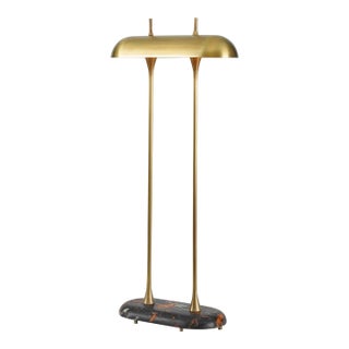 Stunning Marble/ Brass Accent Lamp For Sale
