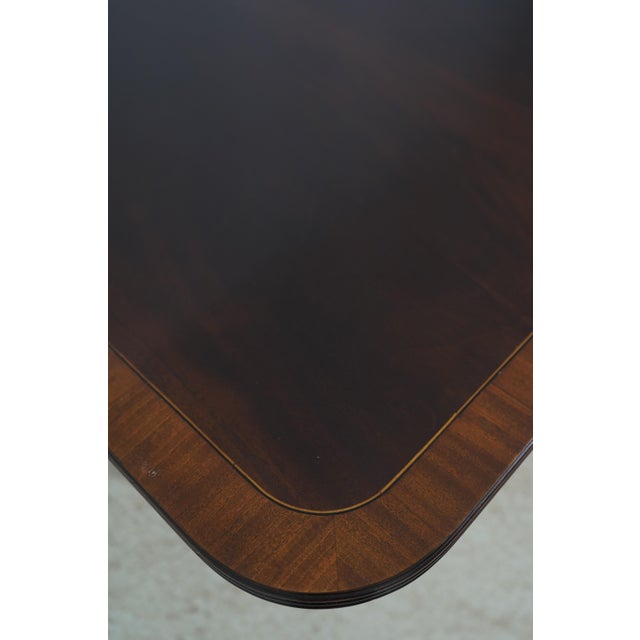 Stickley Stickley Regency Style Mahogany Double Pedestal Dining Table For Sale - Image 4 of 18