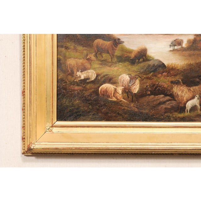 19th Century 19th Century English Landscape W/ Highland Cattle For Sale - Image 5 of 11