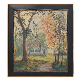G. van Damme, Landscape Composition, 1940, Oil Painting on Canvas, Framed For Sale