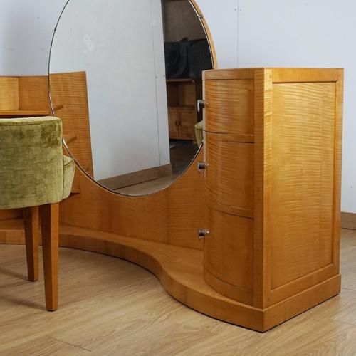 1930s Art Deco Dressing Table and Stool Set by Betty Joel, 1930s For Sale - Image 5 of 9