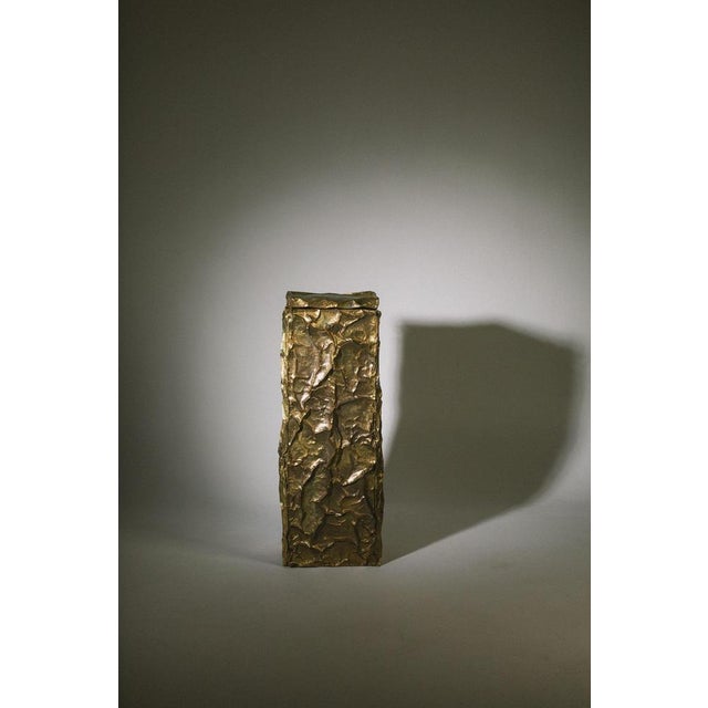 Metal Golden Peak Brass Monolith by Zincutec For Sale - Image 7 of 9
