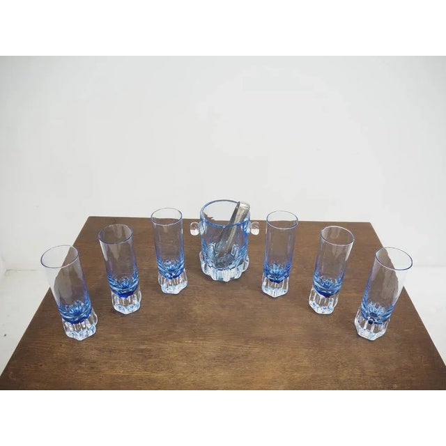 Mid-Century Modern Mid-Century Bowl for Ice and Glasses, 1960, Set of 7 For Sale - Image 3 of 12