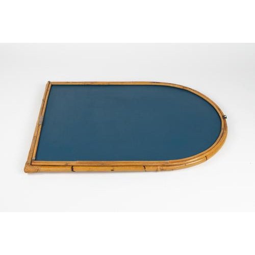 Goldenrod Mid-Century Modern Arch Wall Mirror in Bamboo and Rattan, 1970s For Sale - Image 8 of 9