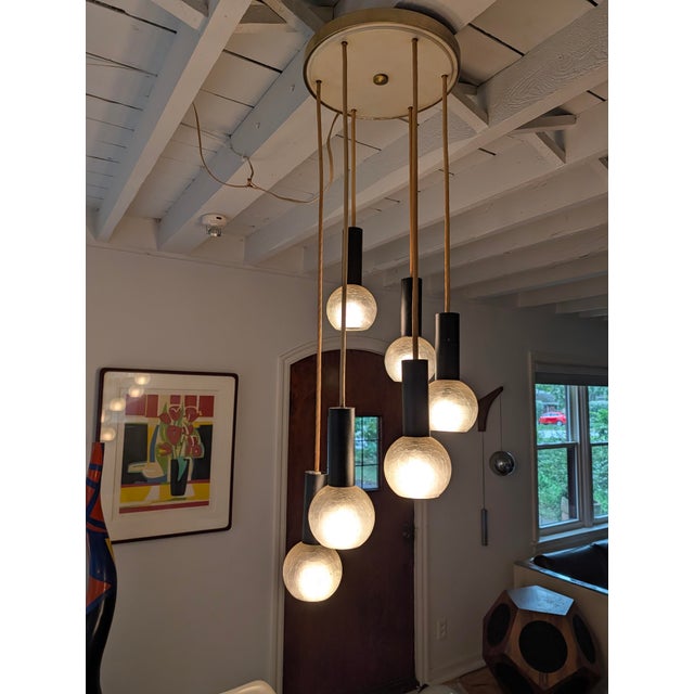 1960s Mid Century Modern Cascading Chandelier For Sale - Image 4 of 9