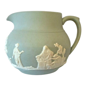 Antique Classical Theme Jasperware Creamer