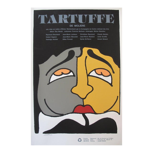 1977 Canadian Theatre Poster, Tartuffe, National Arts Centre For Sale