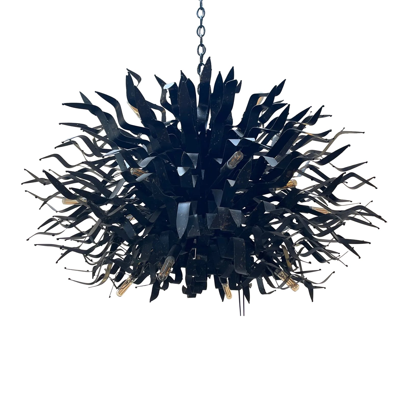 Contemporary David Iatesta Palmier Iron Chandelier | Chairish