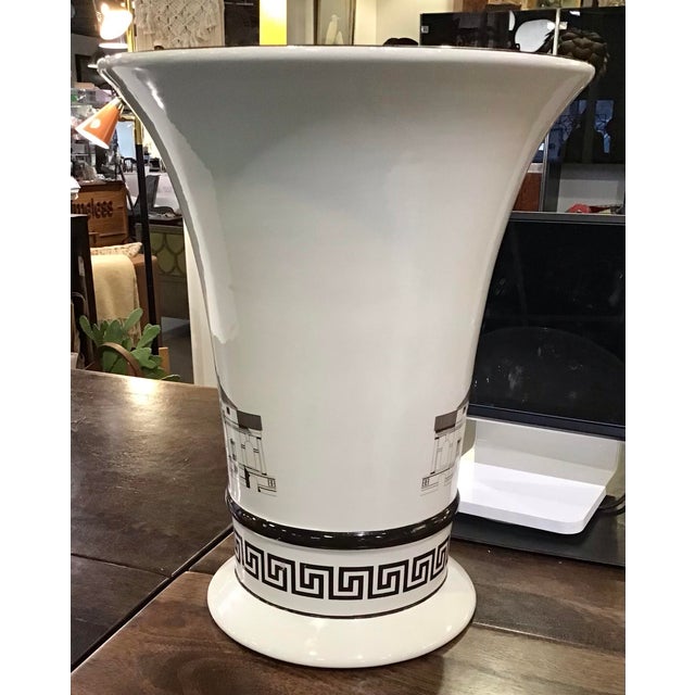 Ceramic Late 20th Century Monumental Ceramic Vase in the Style of Piero Fornasetti For Sale - Image 7 of 10