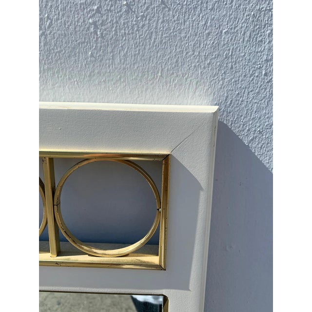 Vintage White Wall Mirror For Sale - Image 10 of 10