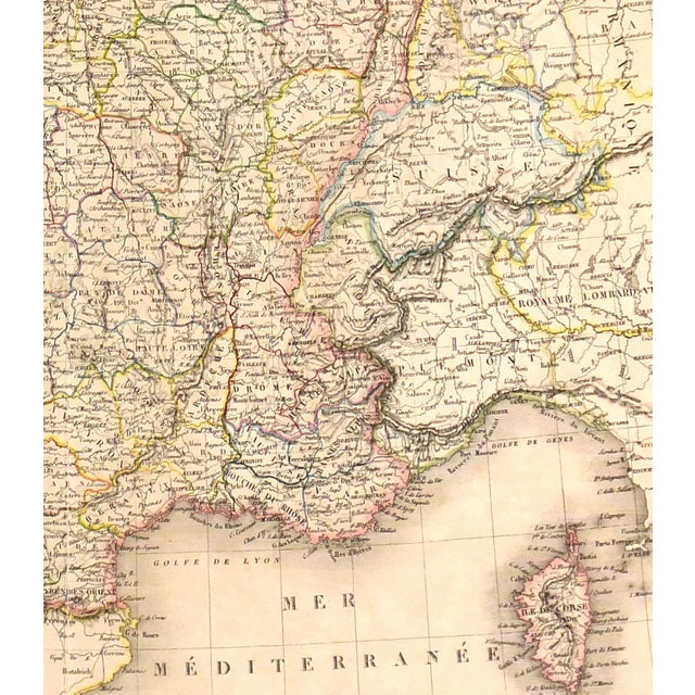 Antique 1838 Map Of France Chairish