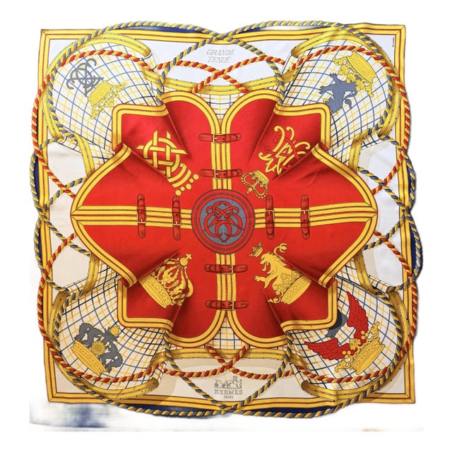 Hermès Grande Tenue 1998 Silk Scarf Designed by Henri D’Origny For Sale