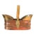 Vintage Brass & Copper Basket W/ Lion Head Motif For Sale