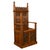 Antique 19thC French Carved Oak Gothic Revival Throne Storage Chair Seat 1880 For Sale - Image 13 of 13