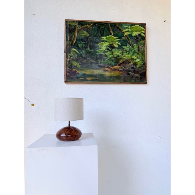 1970s Brutalist Olive Wood Table Lamp, 1970s For Sale - Image 5 of 18