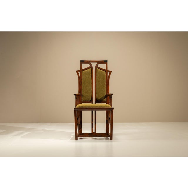 Wood Dark Art Nouveau Armchair For Sale - Image 7 of 15
