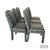 Amazing 80s 90s post modern Miami Vice Dining Chairs set of 6 upholstered and padded. material is a slight sheen black...