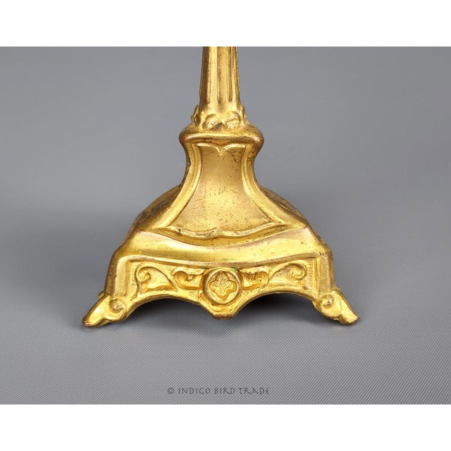 Early 20th Century Early 1900's Art Nouveau American Candlestick Holders - Set of 2 For Sale - Image 5 of 10