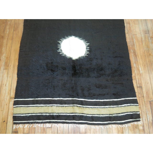 A mid-20th century one of a kind Turkish Sirt rug woven with mohair wool. These pieces are inspired by traditional tribal...