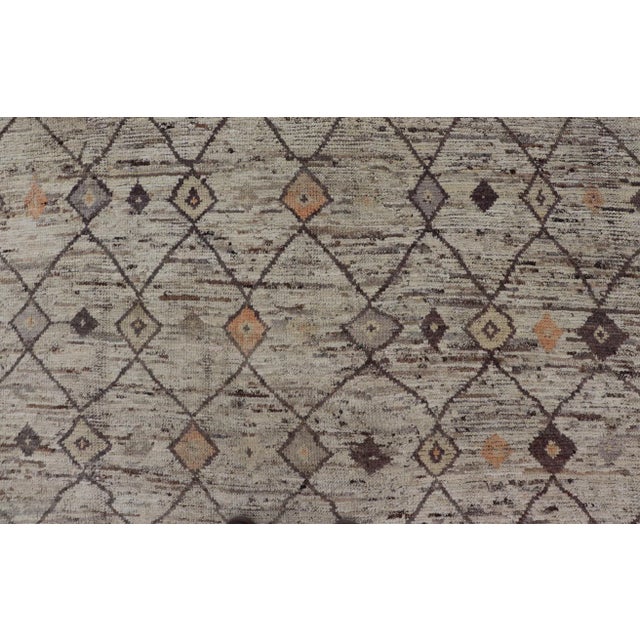 Textile Hand-Knotted Modern Tribal Rug by Keivan Woven Arts 10'1 X 13'7 For Sale - Image 7 of 11