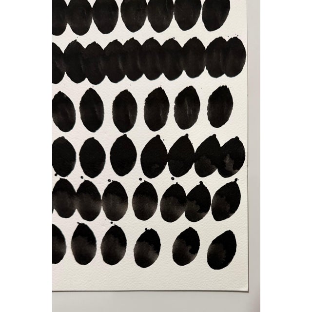 Francisca Sutil, Francisca Sutil Mute Series Black Ink Painting Abstract Composition Chilean 2010 For Sale - Image 4 of 9
