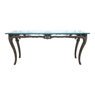 Carl Gillberg Patinated Bronze Faux Bois Branch Console Table For Sale