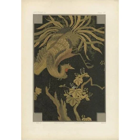 Late 19th Century George Ashdown Audsley, The Mythical Howo Above the Kiri, Japan, 1882, Print For Sale - Image 5 of 5