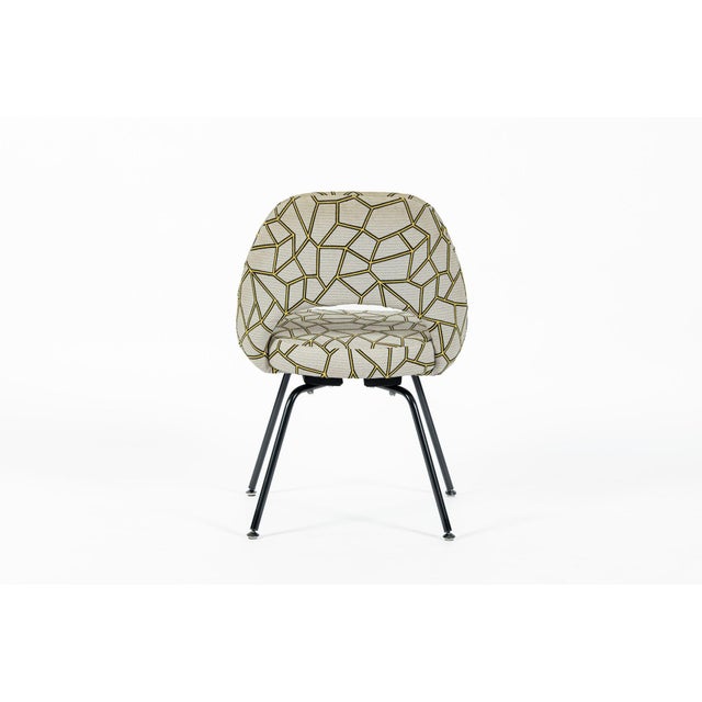 Metal Eero Saarinen Executive Side Chair for Knoll Mid Century Modern Black Metal For Sale - Image 7 of 15