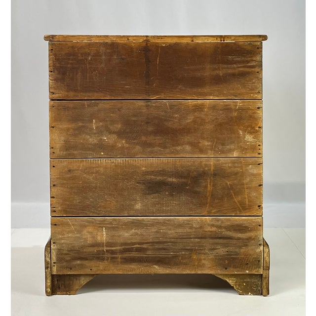 Mid 19th Century 19th Century Antique Pine Three-Drawer Chest For Sale - Image 5 of 17