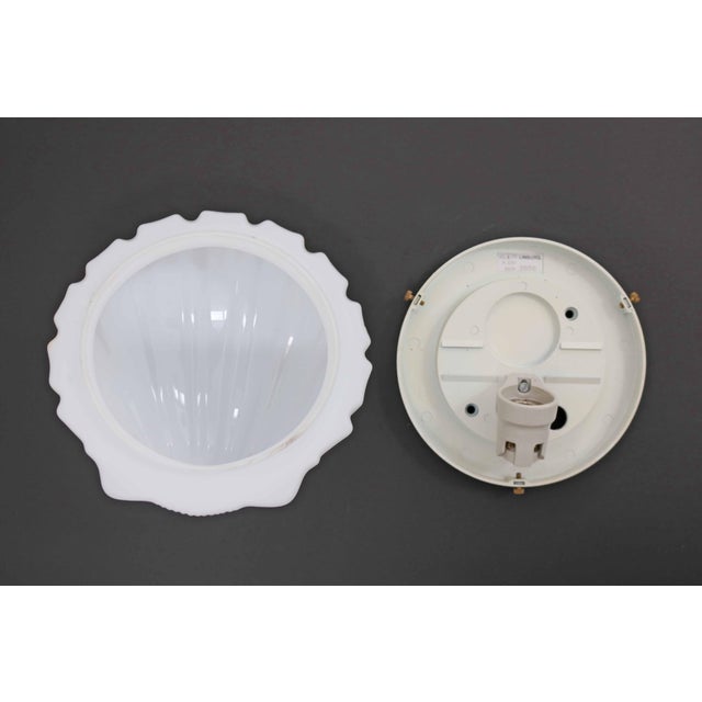Shell Wall Lamp in Opal Glass from Glashütte Limburg, 1970s For Sale - Image 6 of 11