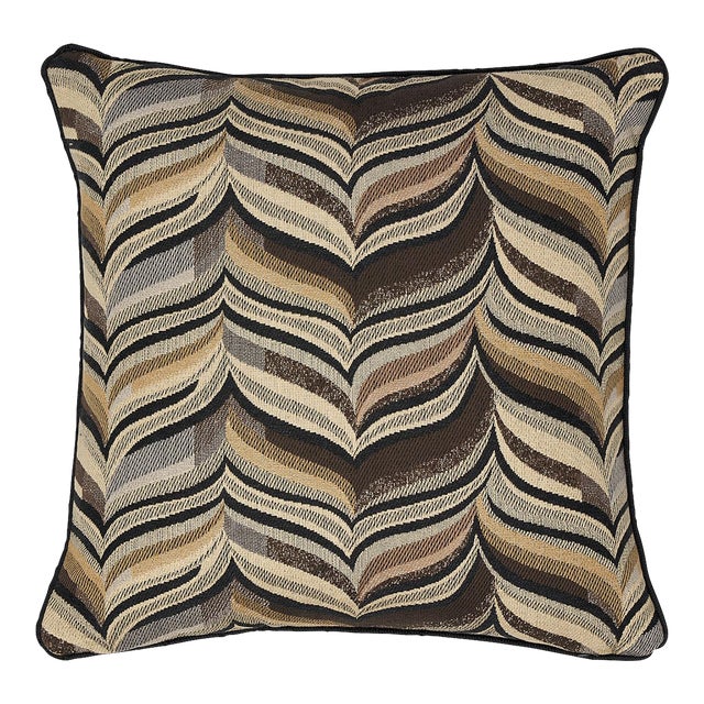 Schumacher Loulou 18" Pillow in Smoky Quartz For Sale