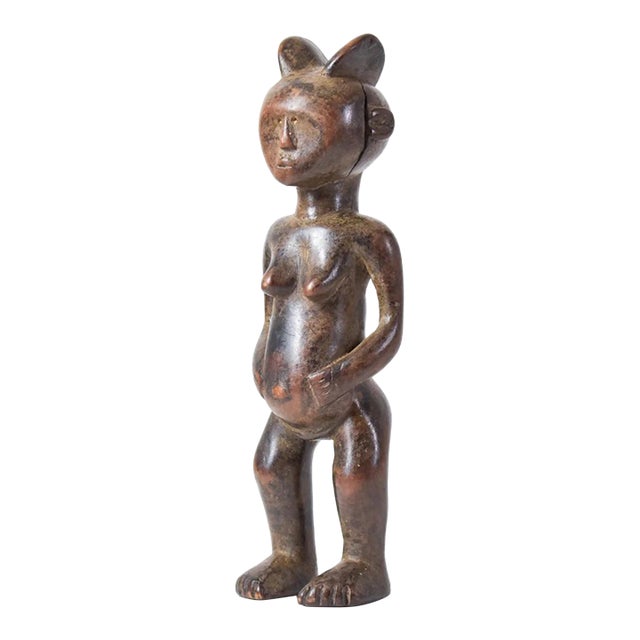 Early 20th Century Nyamwezi Pregnant Mother Mwana Hiti Figure Tanzania For Sale