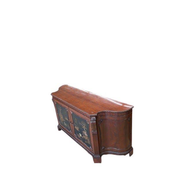 1920s English Chinoiserie Mahogany Credenza For Sale - Image 11 of 12