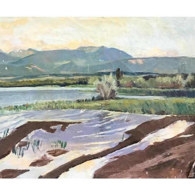 Isaac Charles Goetz, Mountain, Oil on Canvas For Sale - Image 6 of 6