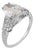 1930s Art Deco Gia 1.51 Carat Old Pear Shape Diamond Platinum Engagement Ring, Size 4 For Sale