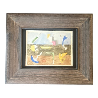 1950’s Original Abstract Expressionist Watercolor Painting For Sale