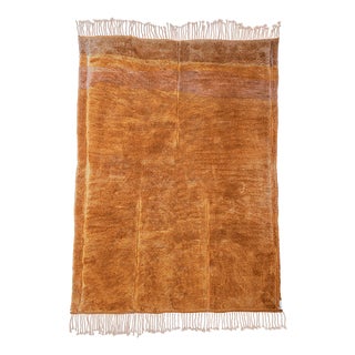 Hand-Knotted Burnt Orange Wool Rug by Azele Studio For Sale