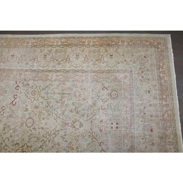 Rustic Antique Zabihi Collection Turkish Sivas Elegant Room Size Rug - 8'9" x 11'10" For Sale - Image 3 of 9