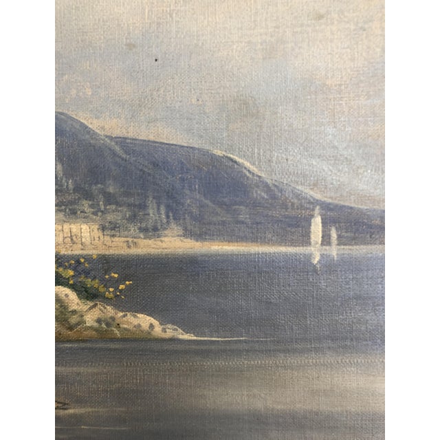 Pietro Toretti, Route côtière sud avec cèdres et pins, Oil on Canvas, Framed For Sale - Image 6 of 14