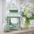 Chinoiserie Sage Green & White Tulip Pagoda Lantern, Mini For Sale - Image 3 of 4