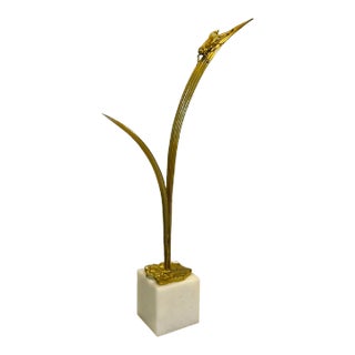 Modern Brass Grasshopper Sculpture For Sale