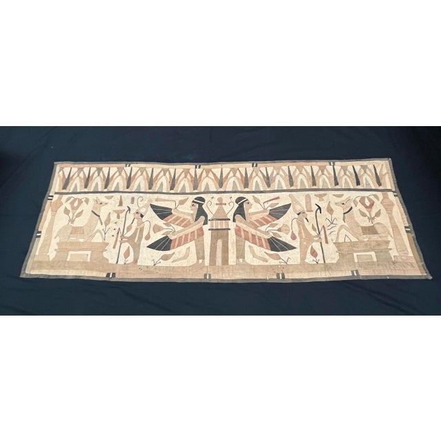 Textile Vintage Hand-Stitched Egyptian Quilt Wall Hanging Tapestry For Sale - Image 7 of 12