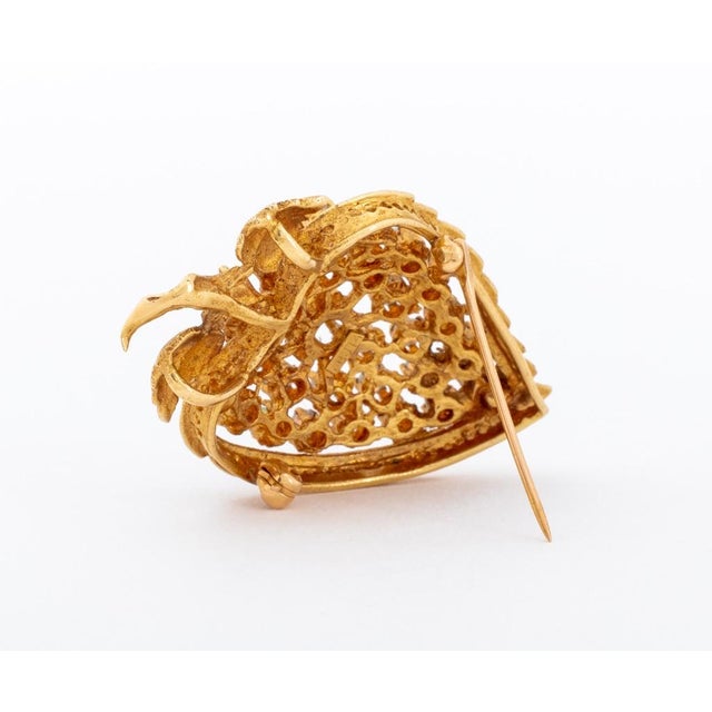 14k Yellow Gold & Opal Brooch or Pendant For Sale - Image 4 of 6