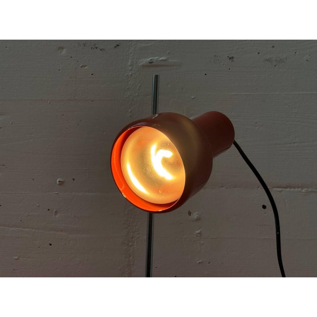 Metal Mid-Century Red Table Lamp with Spotlight Effect, 1970s For Sale - Image 7 of 17