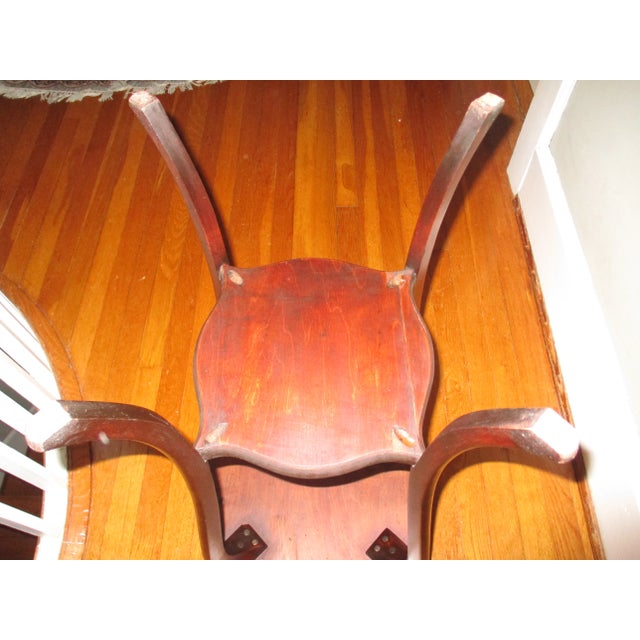 1900s Antique Art Nouveau Mahogany Two Tier Accent Table For Sale - Image 9 of 10