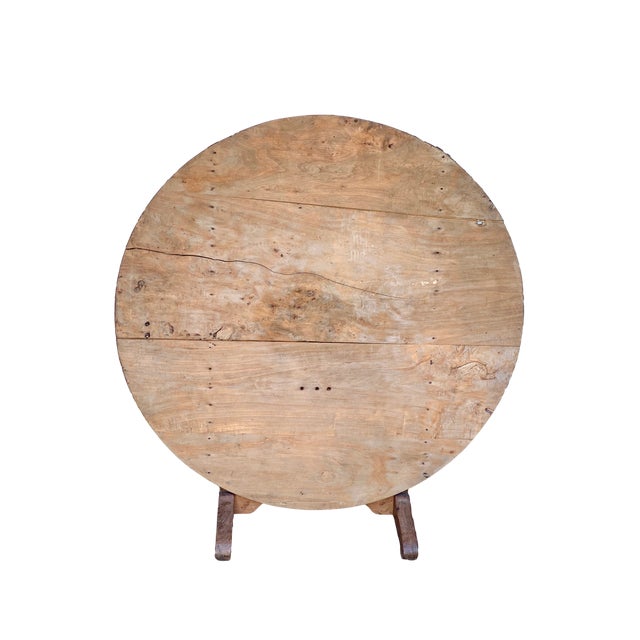French Bleached Oak Wine Tasting Table For Sale - Image 12 of 12
